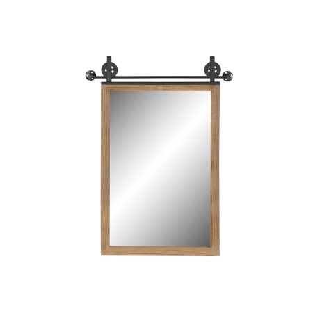 Miroir mural DKD Home Decor Miroir Naturel Noir MDF (49 x 5 x 70 cm)