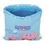Bolsa Mochila con Cuerdas Peppa Pig Azul claro 26 x 34 x 1 cm