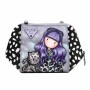 Sac à Bandoulière Gorjuss Smitten Kitten Blanc Noir 26 x 15,5 x 9,5 cm