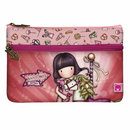 Fourre-tout Gorjuss Carousel Saumon 23,4 x 15,5 x 1,5 cm