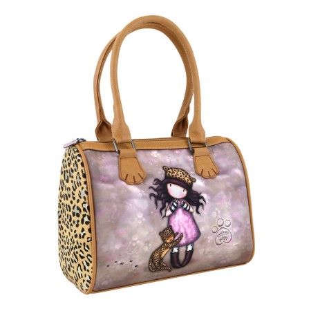 Sac à main Gorjuss Purrrrrfect Love Léopard 28 x 22 x 13 cm