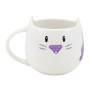 Taza con Plato Gorjuss Smitten Kitten Blanco Negro Poliuretano