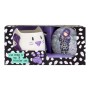 Taza con Plato Gorjuss Smitten Kitten Blanco Negro Poliuretano