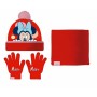 Gorro, Guantes y Braga de Cuello Minnie Mouse Lucky Rojo Rosa 44-46 cm (S)
