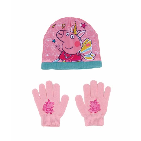 Gorro y Guantes Peppa Pig Cosy Corner Rosa Azul claro 48-51 cm