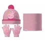 Bonnet, Gants et Echarpe Peppa Pig Cosy Corner Rose Bleu clair 44-46 cm