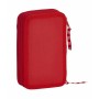 Plumier double Real Sporting de Gijón Rouge 12,5 x 19,5 x 4 cm