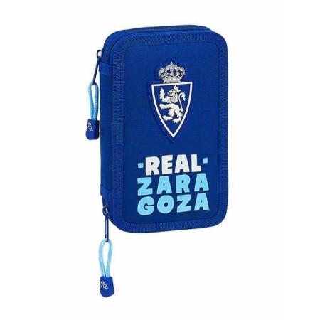 Plumier double Real Zaragoza Bleu Bleu clair 12,5 x 19,5 x 4 cm