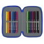 Plumier Doble Real Zaragoza Azul Azul claro 12,5 x 19,5 x 4 cm