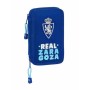 Plumier double Real Zaragoza Bleu Bleu clair 12,5 x 19,5 x 4 cm