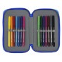 Plumier double Real Zaragoza Bleu Bleu clair 12,5 x 19,5 x 4 cm