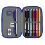 Plumier double Real Zaragoza Bleu Bleu clair 12,5 x 19,5 x 4 cm