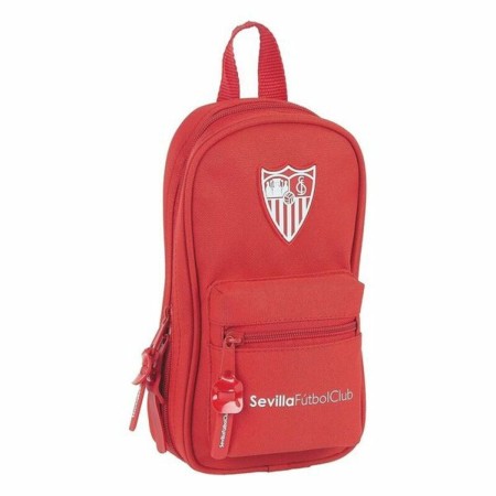 Plumier sac à dos Sevilla Fútbol Club Rouge 12 x 23 x 5 cm 33 Pièces