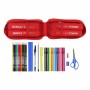 Plumier sac à dos Sevilla Fútbol Club Rouge 12 x 23 x 5 cm 33 Pièces