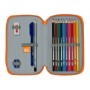Plumier double Valencia Basket M854 Bleu Orange 12,5 x 19,5 x 4 cm