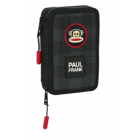 Plumier double Paul Frank Campers Noir 12,5 x 19,5 x 4 cm