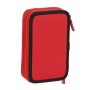 Plumier double Sevilla Fútbol Club Noir Rouge 12,5 x 19,5 x 4 cm
