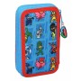 Plumier double PJ Masks Bleu 12,5 x 19,5 x 4 cm