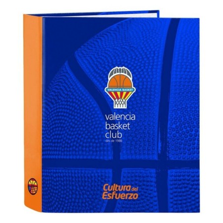 Carpeta de anillas Valencia Basket M657 Azul Naranja 27 x 33 x 6 cm