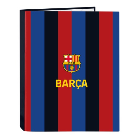 Reliure à anneaux F.C. Barcelona Bordeaux Blue marine 26,5 x 33 x 4 cm
