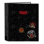 Carpeta de anillas Stranger Things Negro 27 x 33 x 6 cm