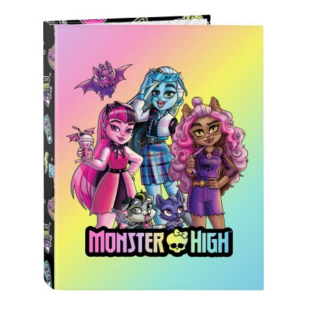 Reliure à anneaux Monster High Creep Noir 26,5 x 33 x 4 cm