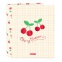 Reliure à anneaux Safta Cherry Beige 27 x 33 x 6 cm Cerises