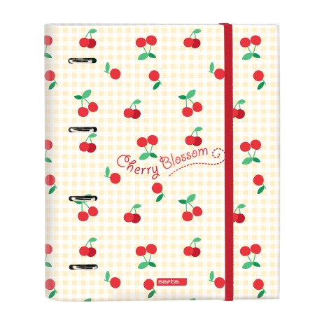 Reliure à anneaux Safta Beige A4 Cerises