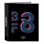 Carpeta de anillas BlackFit8 Urban Negro Azul marino 27 x 33 x 6 cm