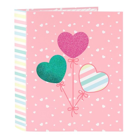 Reliure à anneaux BlackFit8 Globitos Rose 27 x 33 x 6 cm Ballons