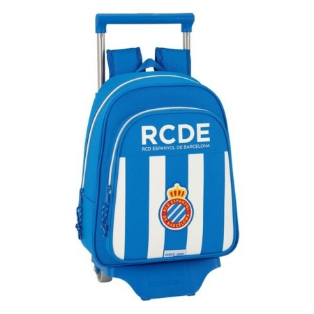 Mochila Escolar con Ruedas 705 RCD Espanyol Azul Blanco 27 x 33 x 10 cm