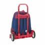 Cartable à roulettes Evolution Levante U.D. Bleu Bordeaux 32 x 44 x 16 cm