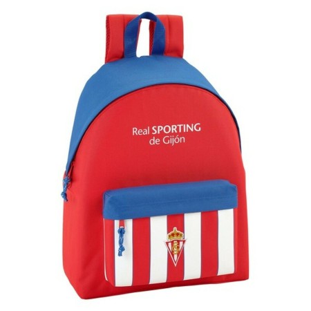 Mochila Escolar Real Sporting de Gijón Blanco Rojo 33 x 42 x 15 cm