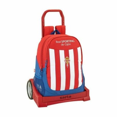 Mochila Escolar con Ruedas Evolution Real Sporting de Gijón 32 x 44 x 16 cm