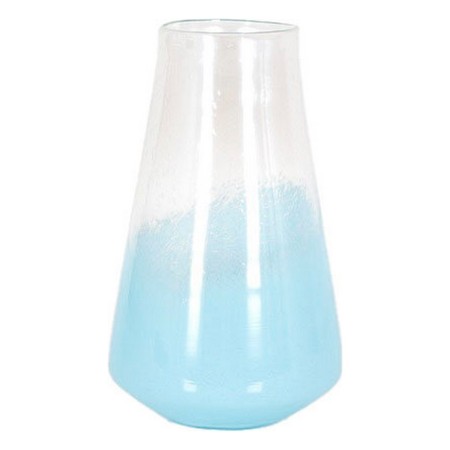 Vase DKD Home Decor Verre Bleu (21 x 21 x 34,5 cm)