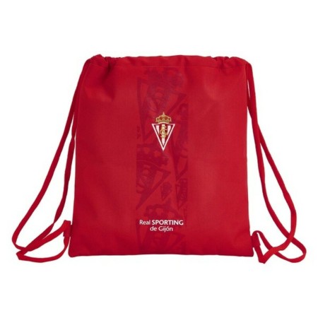 Bolsa Mochila con Cuerdas Real Sporting de Gijón Rojo 35 x 40 cm