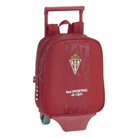 Cartable à roulettes 805 Real Sporting de Gijón Rouge 22 x 28 x 10 cm