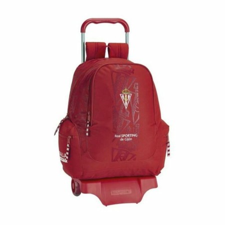 Cartable à roulettes 905 Real Sporting de Gijón Rouge 32 x 43 x 17 cm