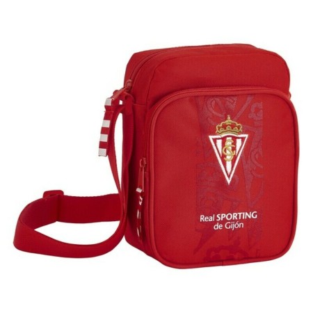 Bandolera Real Sporting de Gijón Rojo 16 x 22 x 6 cm