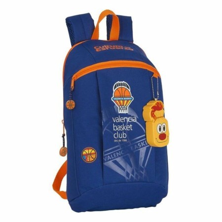Mochila Infantil Valencia Basket Azul Naranja 22 x 39 x 10 cm Mini