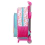 Mochila Escolar con Ruedas The Bellies Blanco Turquesa Morada 26 x 34 x 11 cm