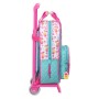 Mochila Escolar con Ruedas The Bellies Blanco Turquesa Morada 20 x 28 x 8 cm