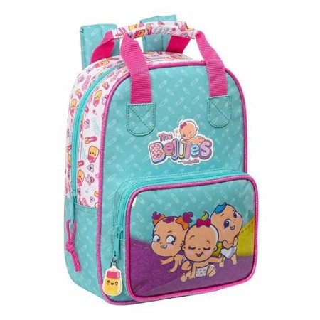 Mochila Infantil The Bellies Blanco Turquesa Morada 20 x 28 x 8 cm
