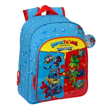 Mochila Escolar SuperThings Rescue Force Azul 27 x 33 x 10 cm