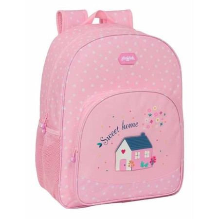 Mochila Escolar Glowlab Kids Sweet Home Rosa 33 x 42 x 14 cm