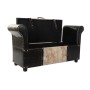 Banquette DKD Home Decor  Rouge Noir Beige Marron PU Bois MDF (113 x 40 x 61 cm)