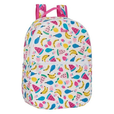 Mochila Escolar Safta Fruits Blanco 29 x 41 x 12 cm