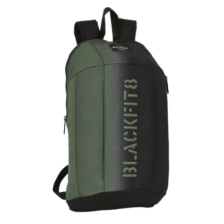 Sac à dos enfant BlackFit8 Gradient Noir Vert militaire 22 x 39 x 10 cm Mini