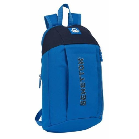Mochila Casual Benetton Deep Water Azul 22 x 39 x 10 cm Mini