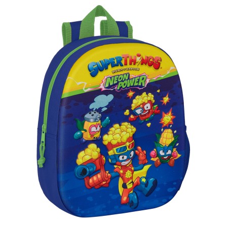 Cartable 3D SuperThings Bleu Multicouleur 27 x 33 x 10 cm